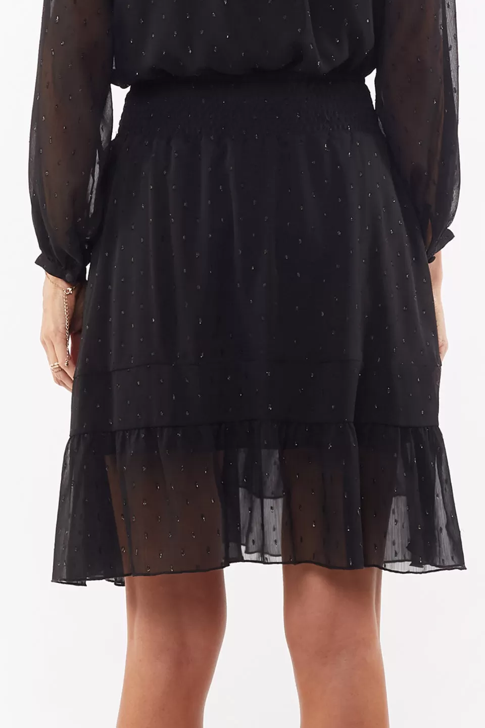 Rhodes Black Tiered Skirt