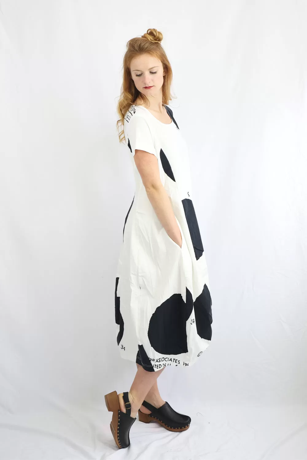 RUNDHOLZ BLACK LABEL PRINTED COCOON DRESS