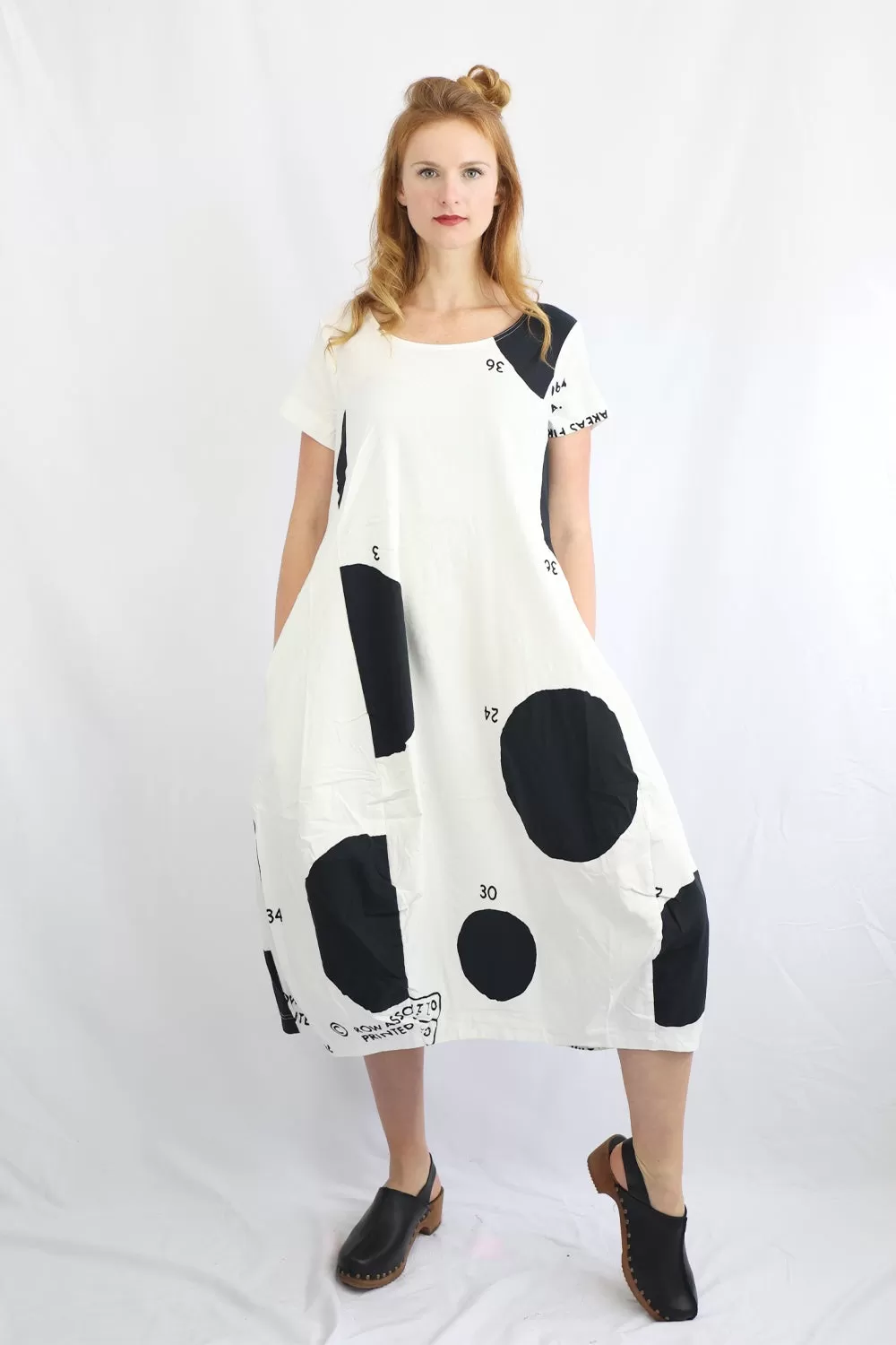 RUNDHOLZ BLACK LABEL PRINTED COCOON DRESS