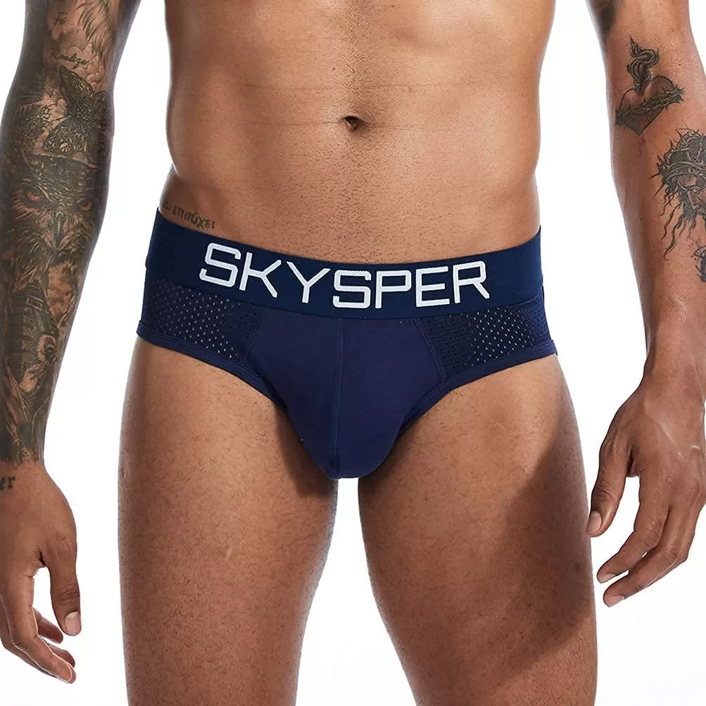 SG07 - SKYSPER Men's Jockstrap Cotton & Mesh Underwear Athletic Supporter