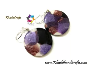 Shades of Purple Resin Earrings