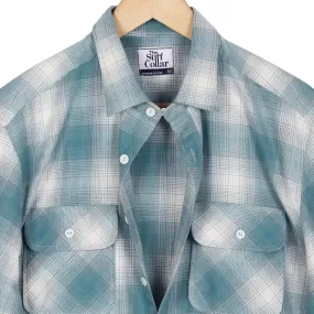 Shamrock Heavy Green Plaid Check Enzyme Washed Shirt