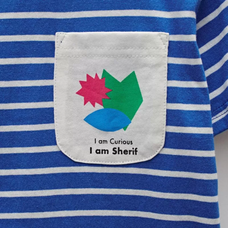 Sherif Curious Pocket Tee - Blue/White