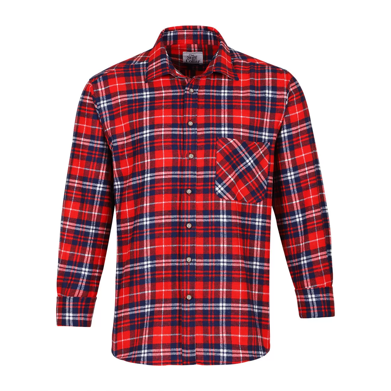 Sherwin Red Check Flannel Regular Fit Casual Shirt