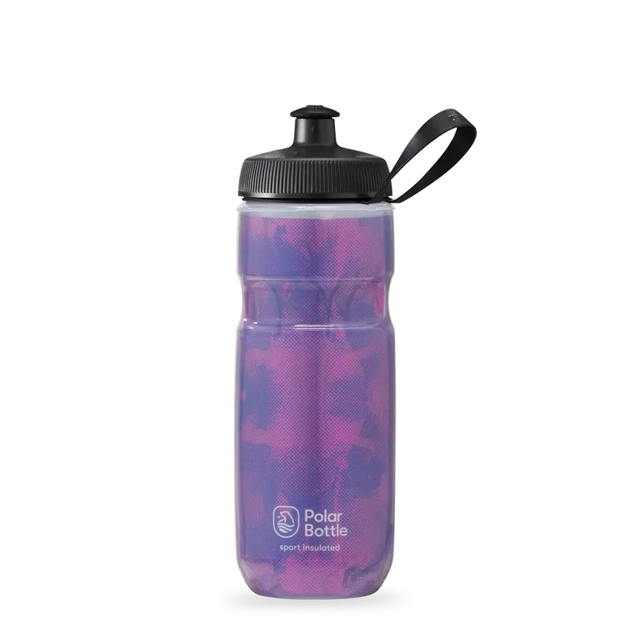 Sports Insulated Water Bottle 24 oz FlyDye Blackberry by Polar Bottle Made in USA