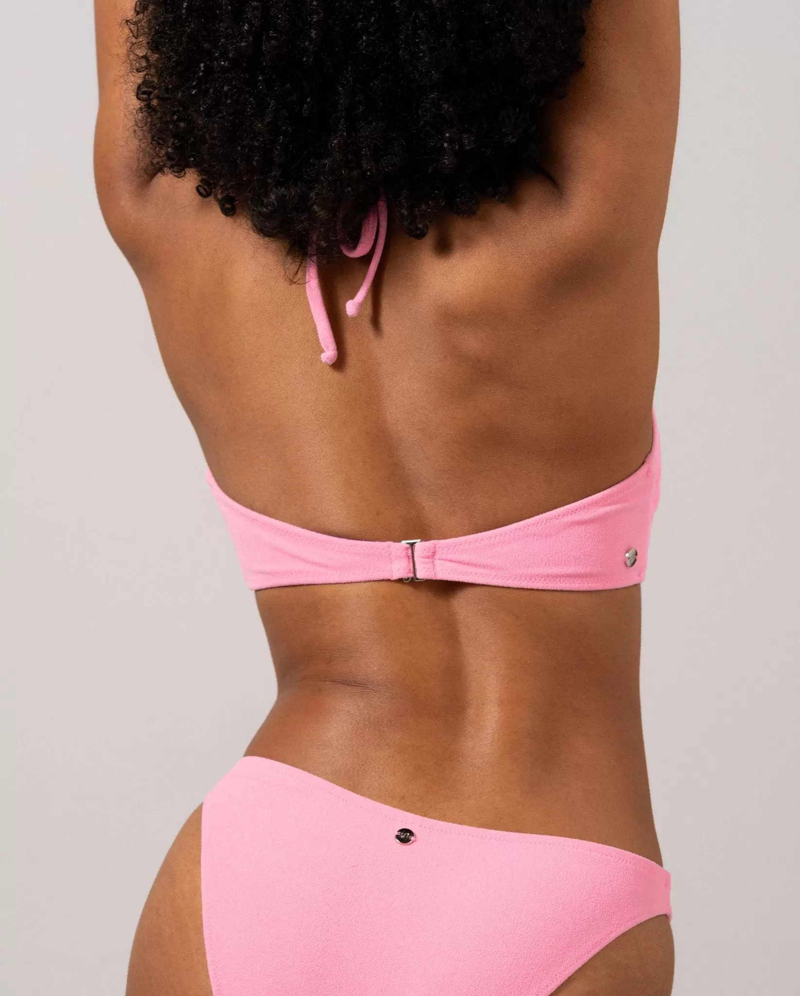 Strappy Bandeau Bikini Top Candy Pink