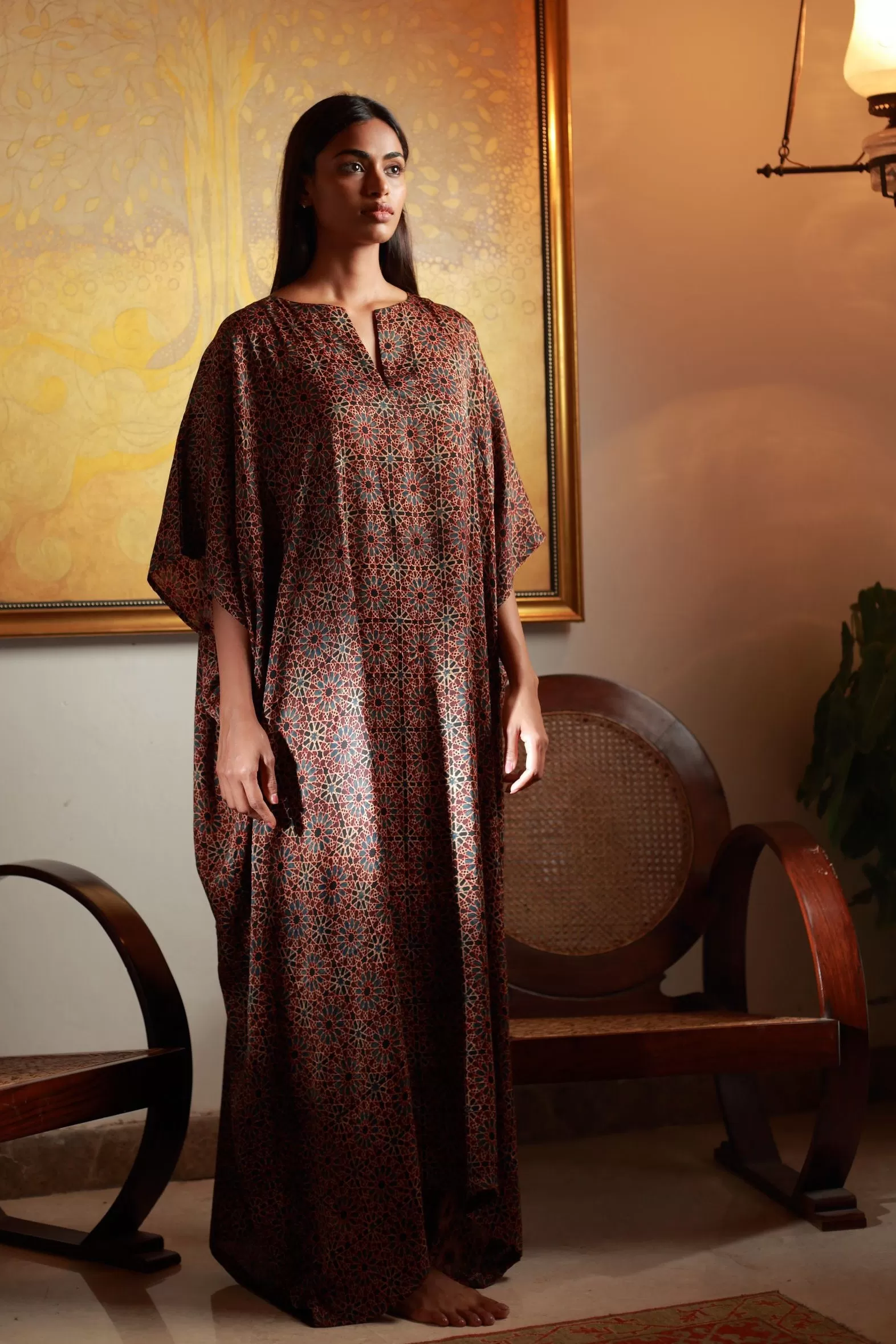 Surya Ajrakh Modal Caftan