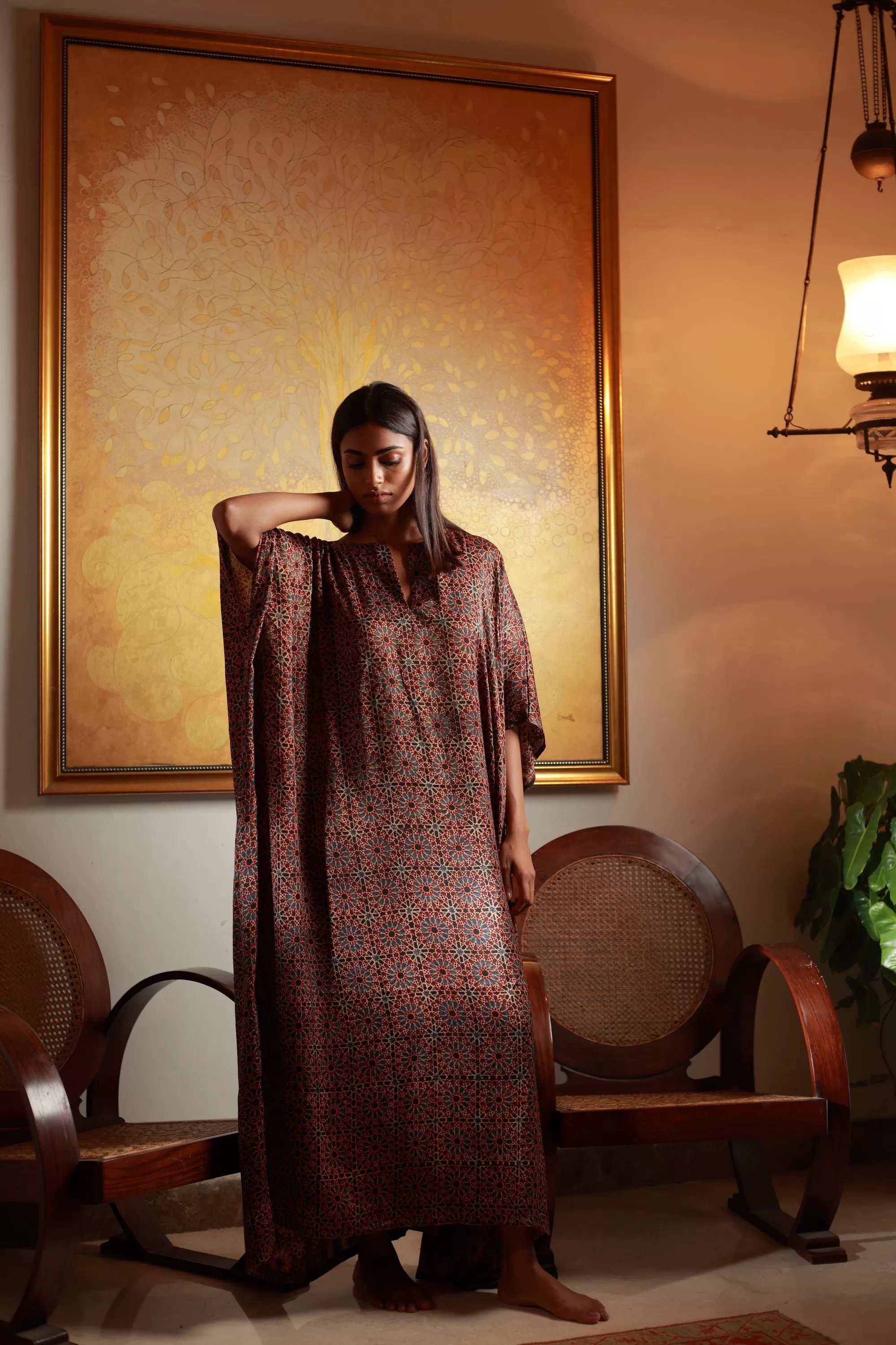 Surya Ajrakh Modal Caftan