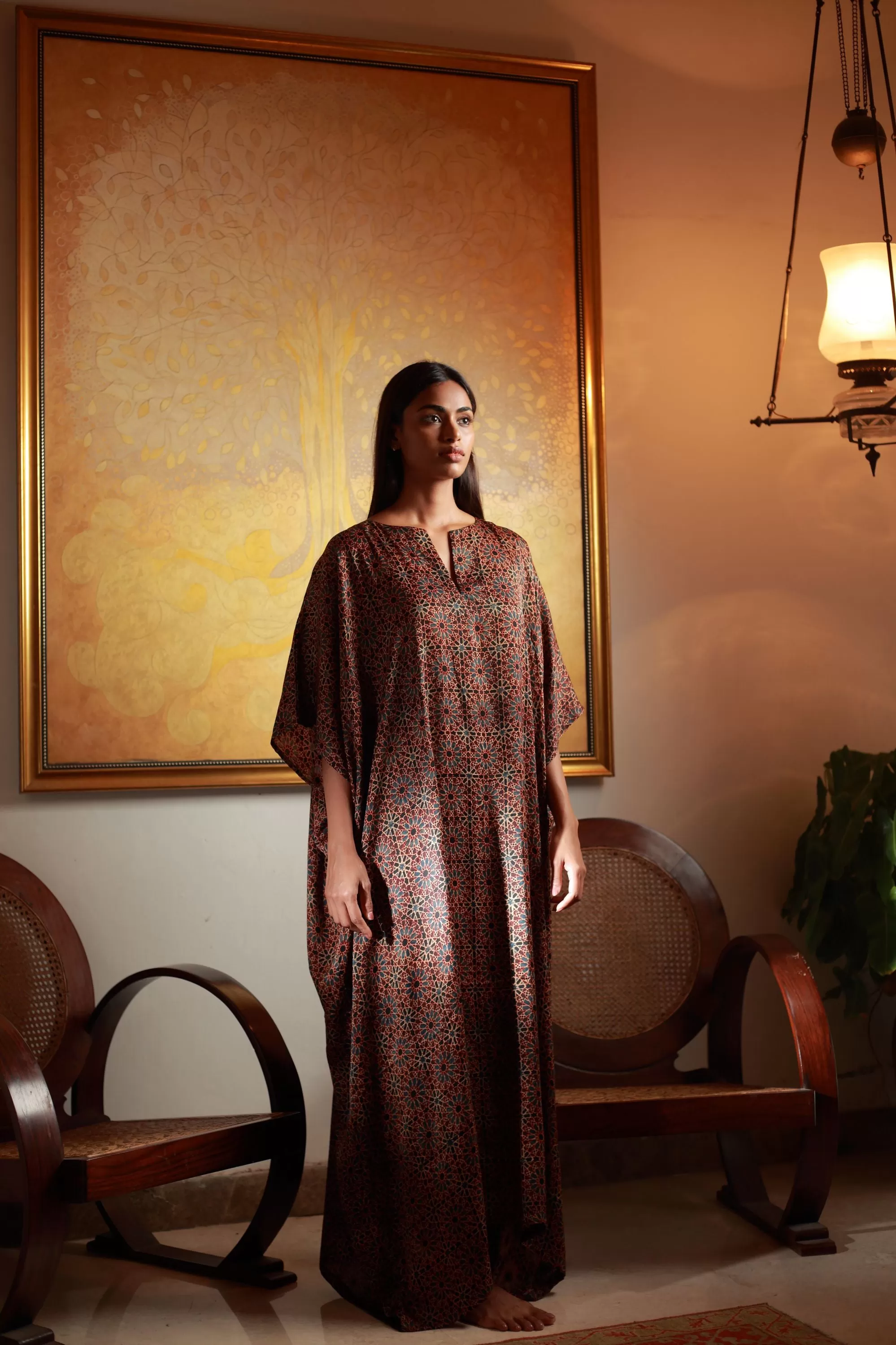 Surya Ajrakh Modal Caftan