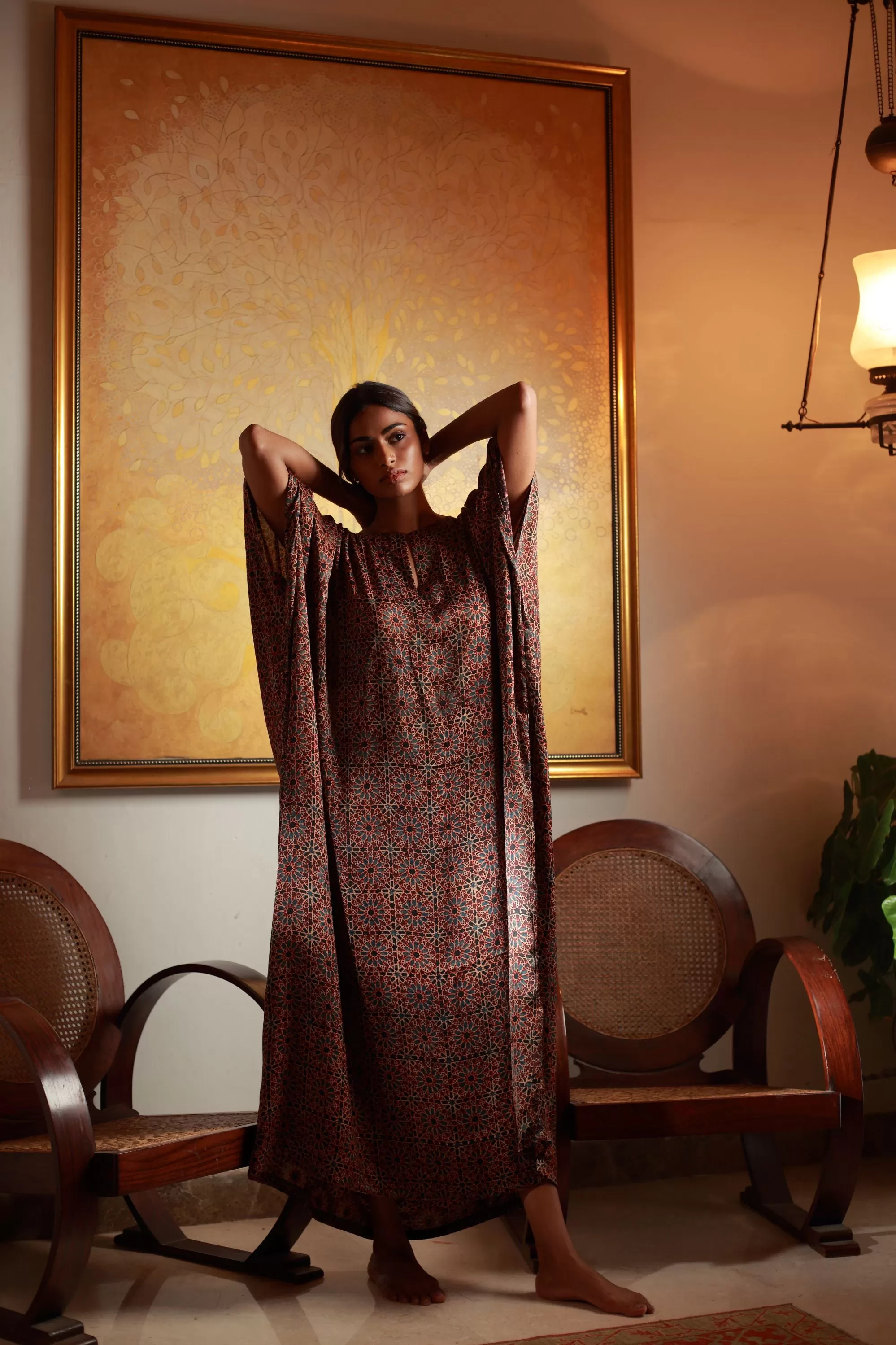 Surya Ajrakh Modal Caftan