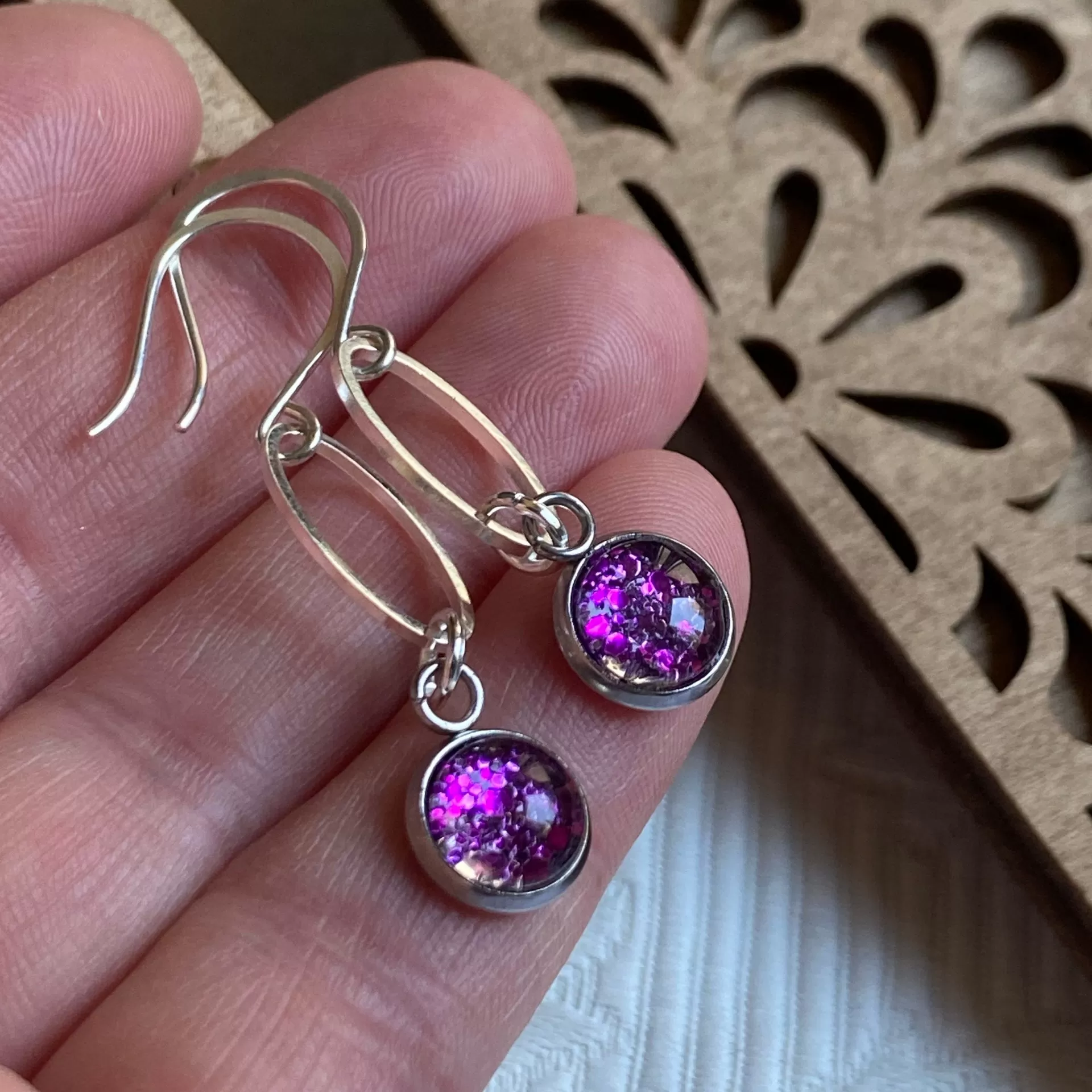 The Danielle Earrings. Sterling silver hooks - Glitter4Good