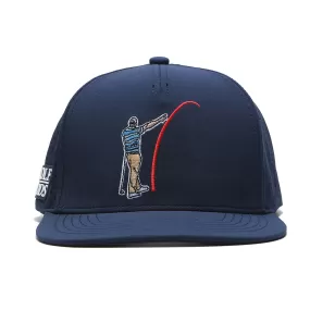 TOUR PRO Mad Slicer Golf Hat in Navy Blue with Flat Brim