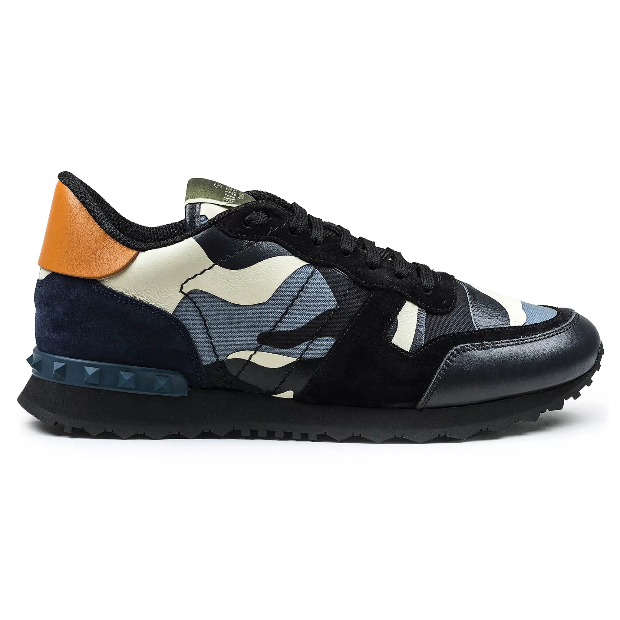 Valentino Rockrunner Sneaker Black Blue Orange