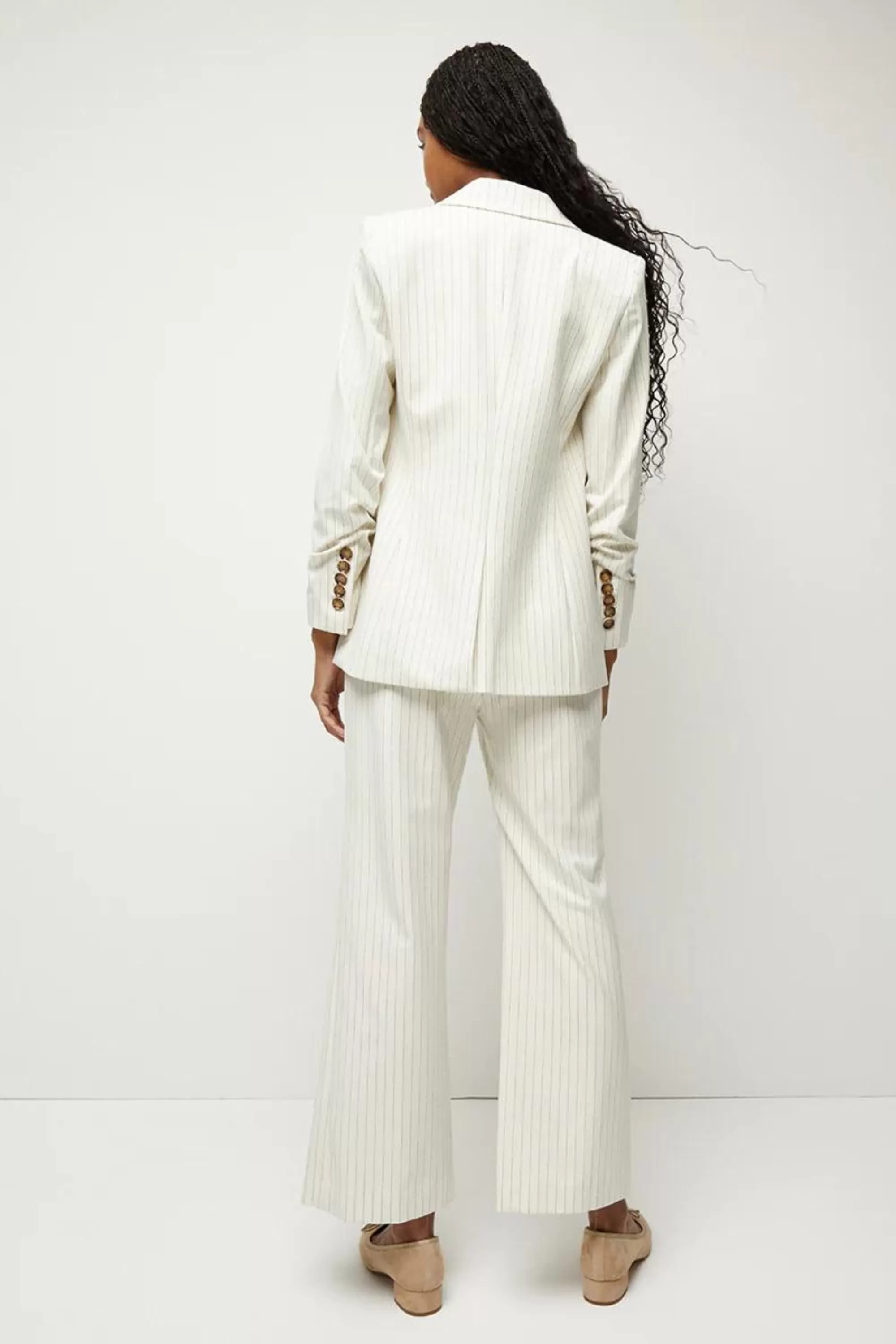 Veronica Beard Dova Pant Ecru Stripe