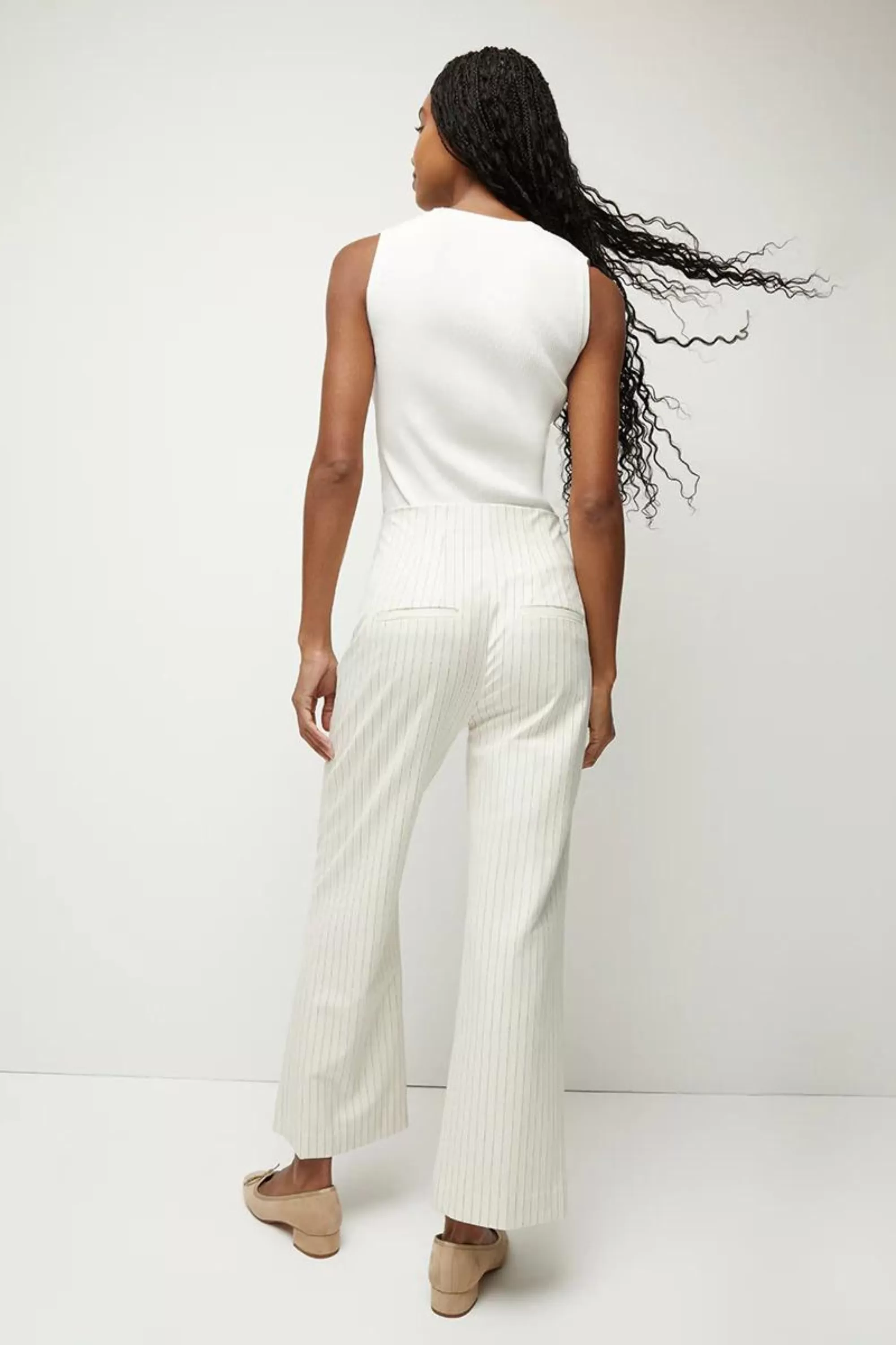 Veronica Beard Dova Pant Ecru Stripe