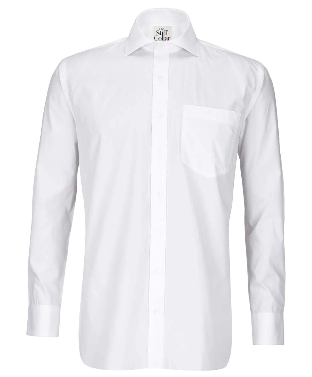 White Satin Regular Fit Cotton Shirt