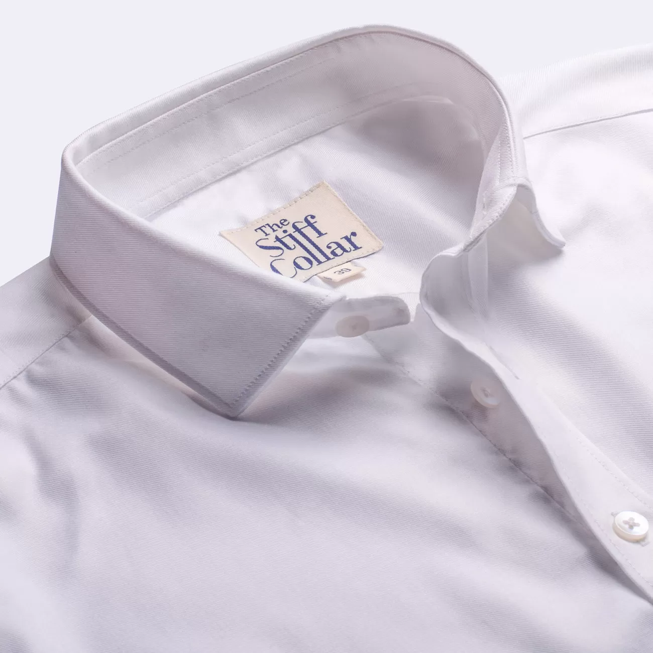 White Satin Regular Fit Cotton Shirt