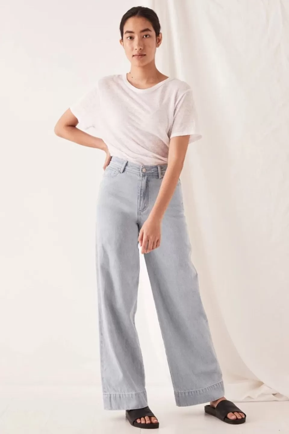 Wide Leg Pacific Blue Relaxed Denim Jean