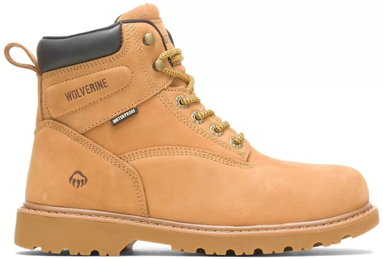 Wolverine Men's 6" Floorhand WP Steel Toe Work Boot - Wheat- W10632